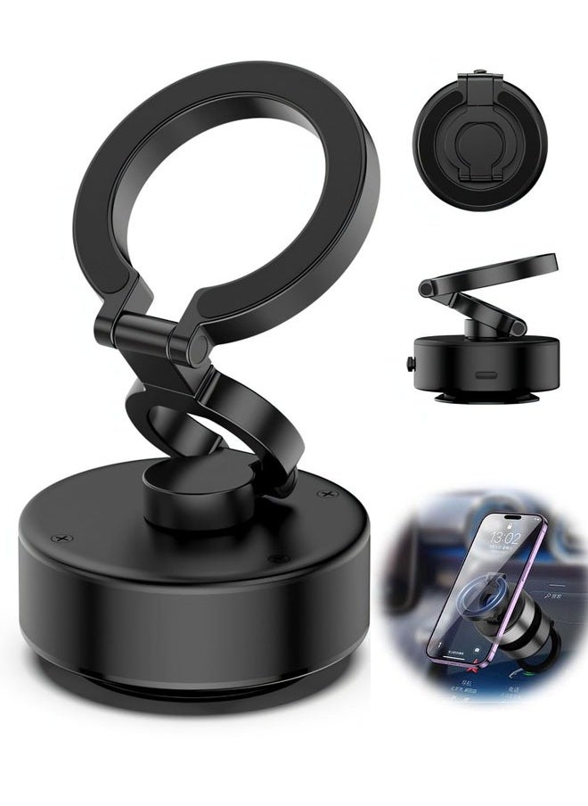 Dominy Magnetic Car Phone Holder Car Phone Bracket Tri-fold Foldable Phone Stand Hands Free Smartphone Support Car Accessories,Silent Navigation Bracket  - Image 1