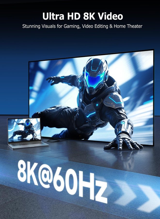 Cable Matters 40Gbps USB 4 Cable - 6.6ft, Supports Up to [8K@60Hz / 4K@240Hz Video, 240W Charging, 40Gbps Data Transfer] USB4 Cable, Black, Compatible with Thunderbolt 4, MacBook, XPS, Surface Pro - Image 4