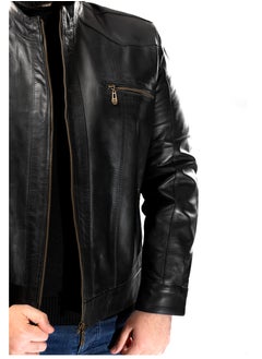 Elegant natural leather jacket, excellent closure, high-quality material, black color JA3 - pzsku/ZA93A493F325D31577151Z/45/_/1710589022/5fe0e33a-179b-40d7-9b3c-d2fd8088200c