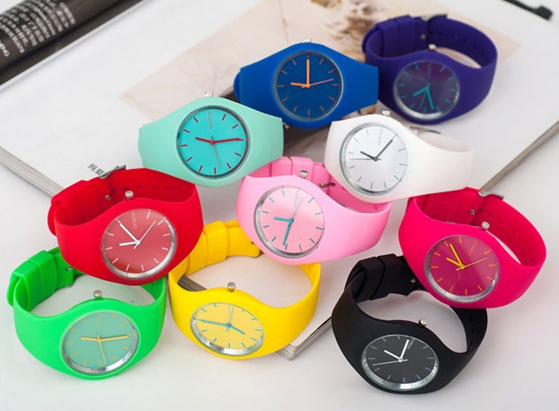CdyBox Men Women Silicone Band Wristwatches Jelly Colorful Wrist Watch Analog Sports Watch Wholesale (10 Pack) - Image 2