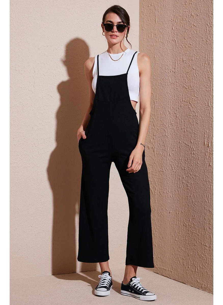 ليلا Regular Fit Adjustable Rope Strap Gardener Jumpsuit Women's Jumpsuit 5865789