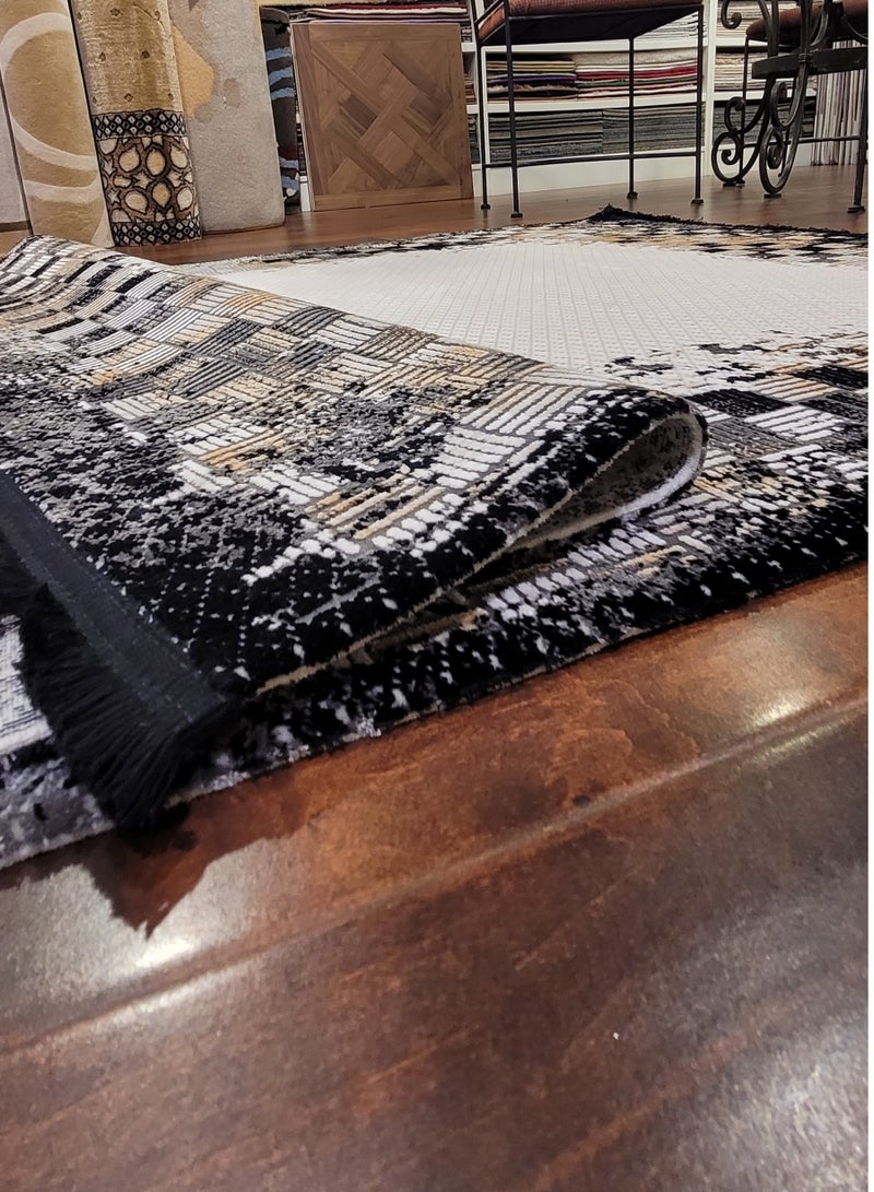 Machine-Made Turkish Rug Good for Living Area 160x230 cm Viscon and Acrylic Material rug - Image 3