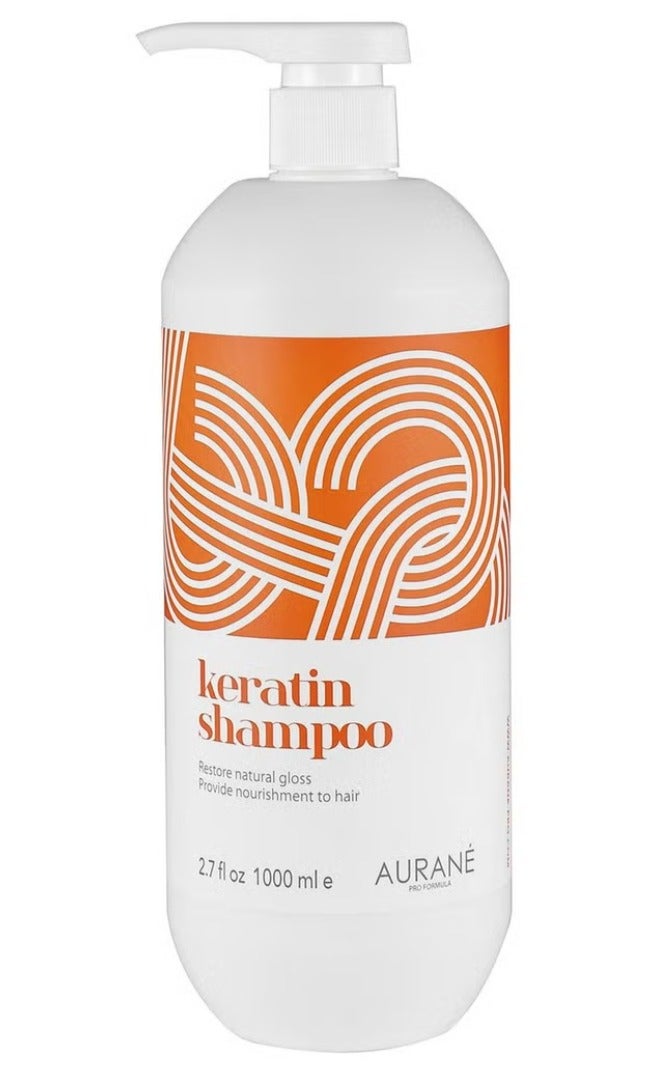 AURANE Keratin Shampoo 1000ml - Professional Hair Care for Dry, Damaged, Frizzy Hair - Sulfate-Free, Moisturizing Formula with Argan Oil - Salon Quality Results - Suitable for All Hair Types - Image 1