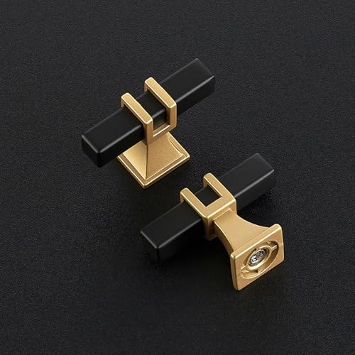 Ravinte Decor 30 Pack Cabinet Knobs Single Hole Black and Gold Kitchen Cabinet Pulls 2 Inch Length Knobs for Dressers and Drawers - Image 3