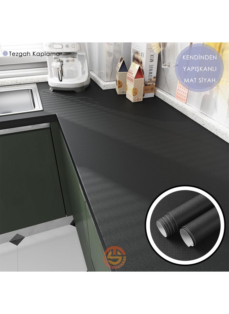 Technosmart 60CM×100CM Self-Adhesive Matte Look Wallpaper Kitchen Cabinet Table Covering  - Image 3