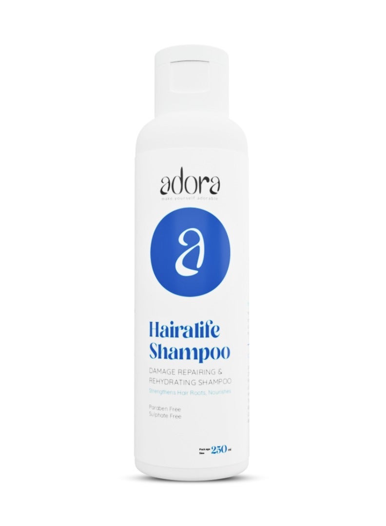 Adora Hairalife Shampoo Hydrates and Strengthens Hair Follicles to Prevent Breakage   and Shedding free of paraben and sulfate - Image 1