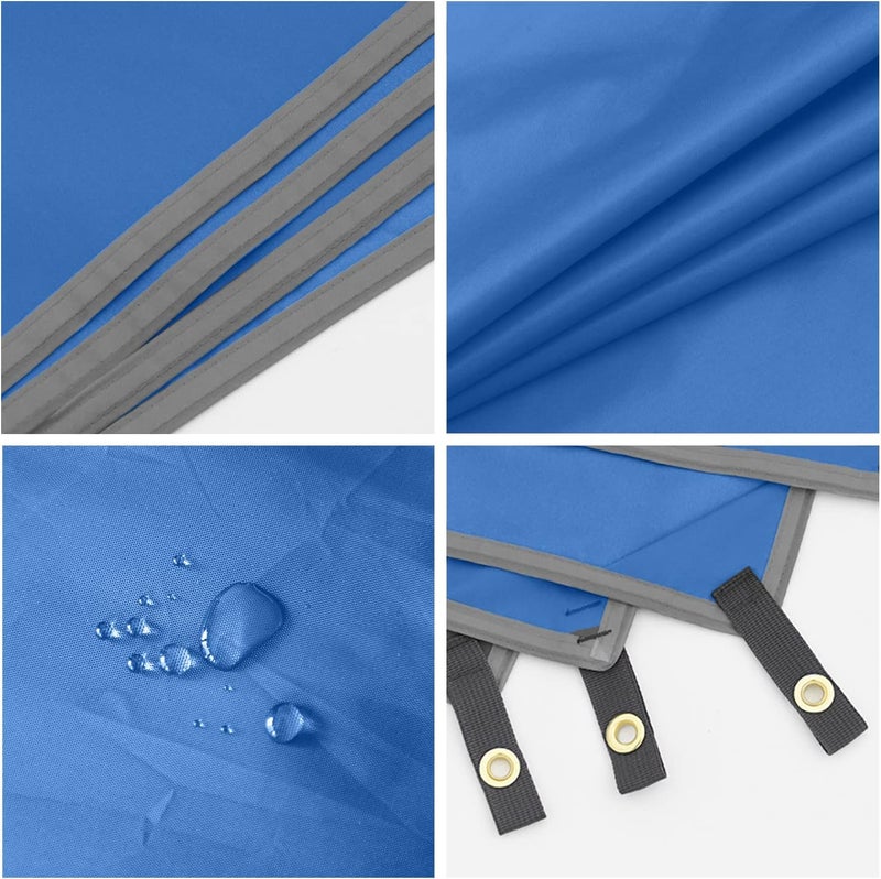 Wind Tour Portable Multifunctional Outdoor Camping Tarp Groundsheet Footprint Lightweight Floor and Ground Tarps for Camping Hiking with Carry Bag (Blue-177" x 177") - Image 3