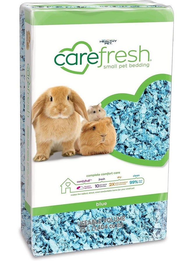 carefresh 99% Dust-Free Blue Natural Paper Small Pet Bedding with Odor Control, 23 L - Image 1