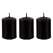 MEGA CANDLES Mega Candles 3 pcs Unscented Black Round Pillar Candle, Pressed Premium Wax Candles 2 Inch x 3 Inch, Home - Image 2