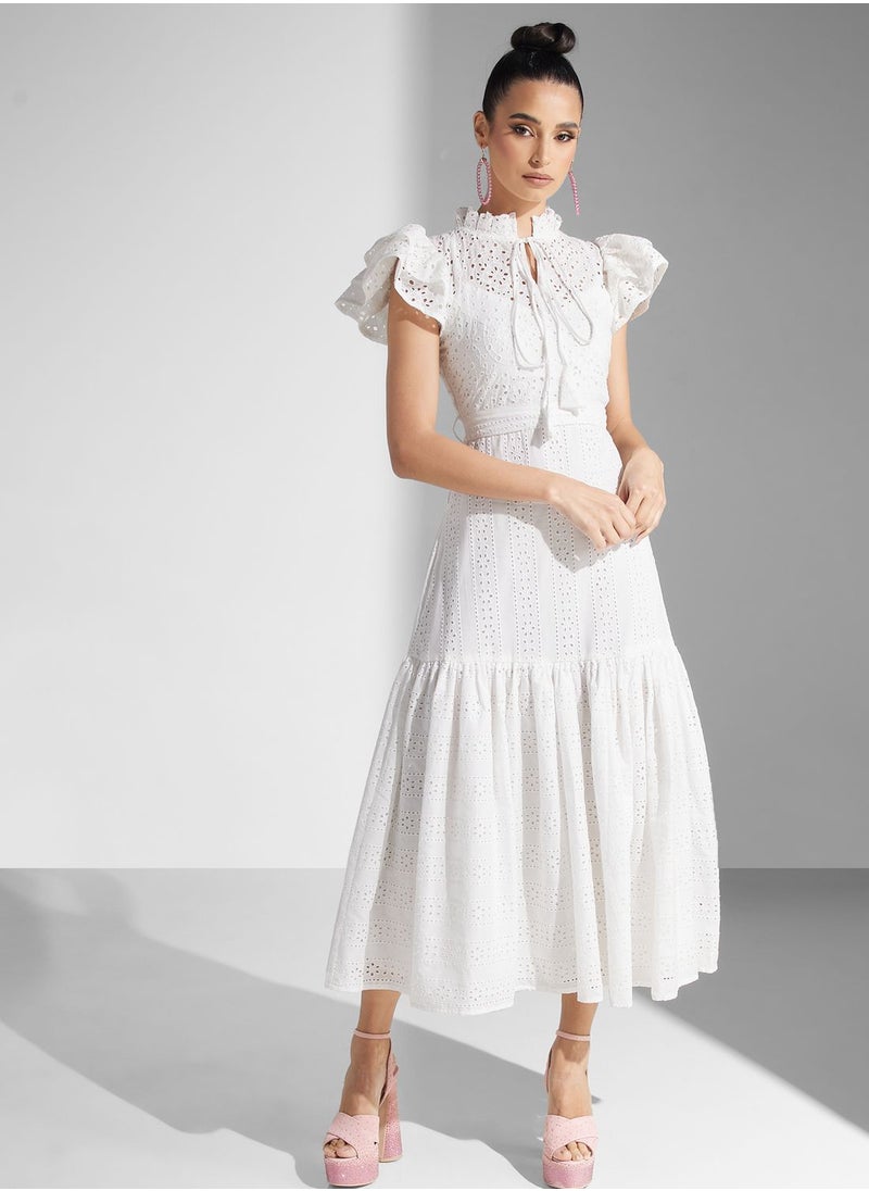 Golden Apple - Ruffle Cut Out Dress - Image 1