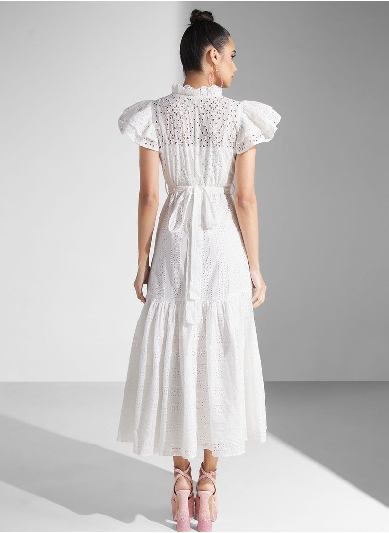Golden Apple - Ruffle Cut Out Dress - Image 1