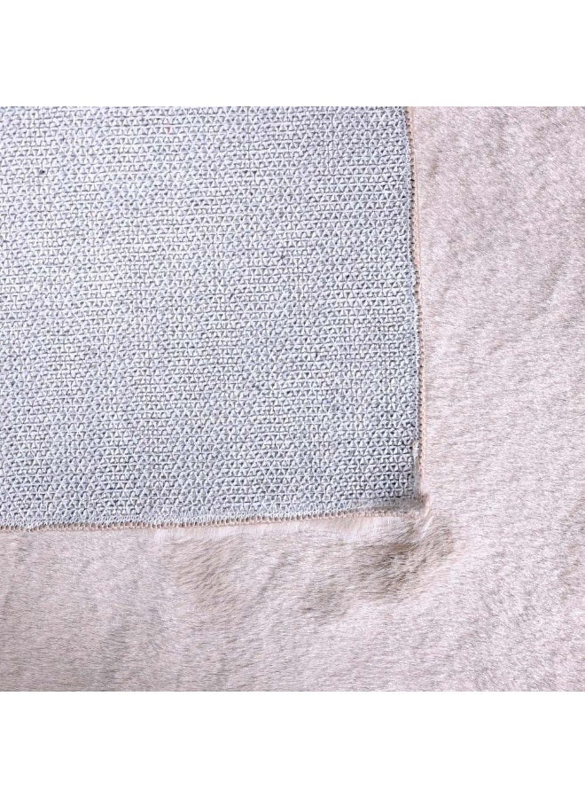 DANUBE HOME Plain Plush Solid Soft Fur Rug  | Washable Solids Style | Polyester Area Rug Floor Covering | Indoor Carpet For Living Room Dining Bedroom 120X180cm-Cream - Image 4