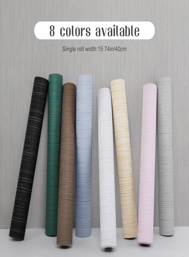 Qianglive Grey Grasscloth Wallpaper Peel and Stick Wallpaper Texture Contact Paper 15.7"x120" Vintage Wallpaper Removable Waterproof Wall Paper for Room Walls Cabinets Furniture Drawers Desk - Image 3