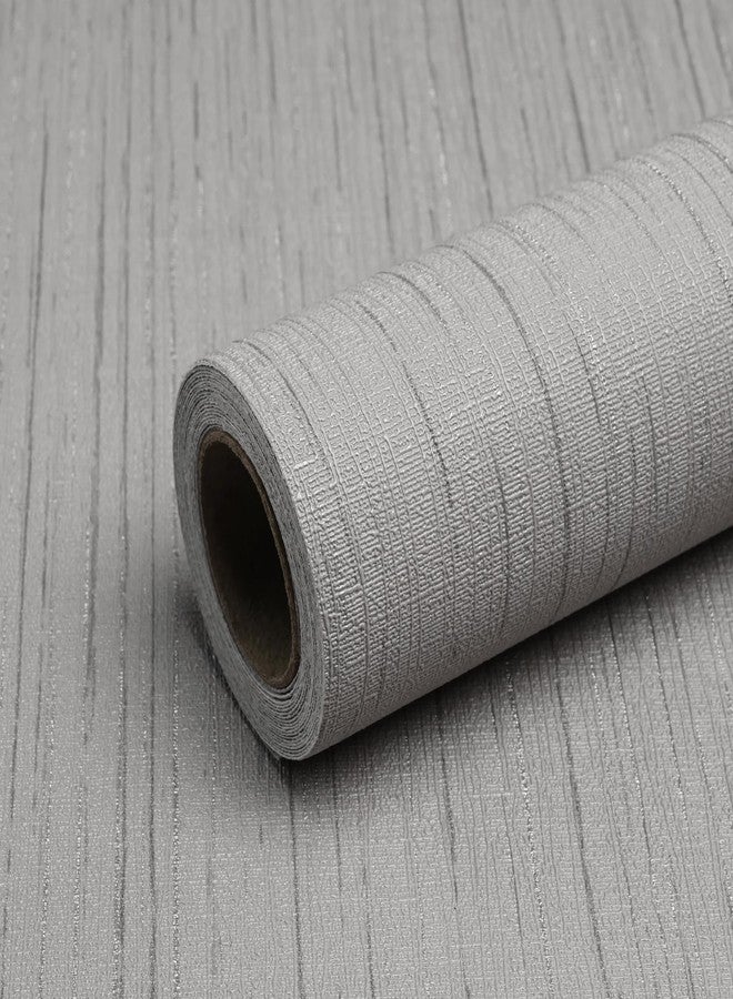 Qianglive Grey Grasscloth Wallpaper Peel and Stick Wallpaper Texture Contact Paper 15.7"x120" Vintage Wallpaper Removable Waterproof Wall Paper for Room Walls Cabinets Furniture Drawers Desk - Image 1
