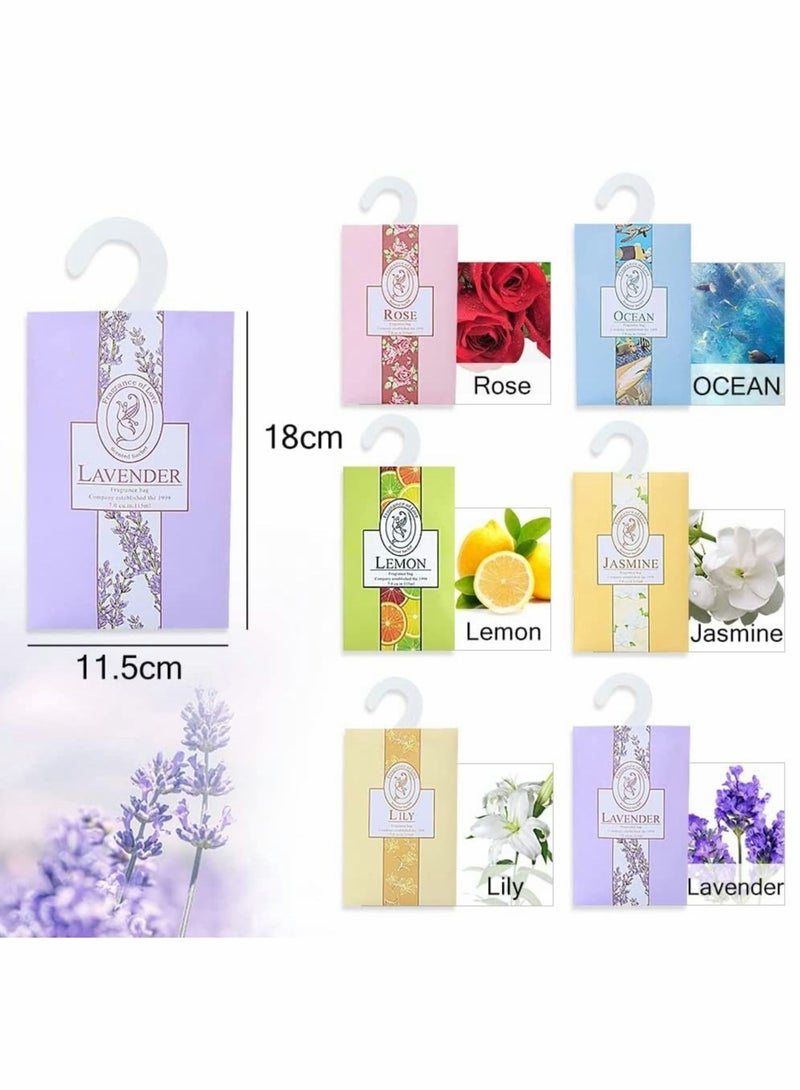 Captaintech Scented Sachet 12Pcs Fragrance Sachet Bags Wardrobe Fresheners Drawer Fresheners Long Lasting for Drawers Closets Wardrobes Bathrooms Cars - Image 4