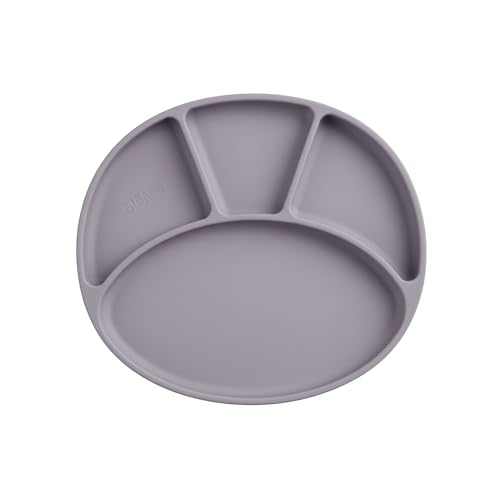 BIBaDO Silicone Suction Divider Plate Mist Toddler Plates Help Develop Motor Skills Durable Dishwasher Microwave Safe BPA Free Medical Grade Baby Essentials 6 Months to 3 Years - Image 1