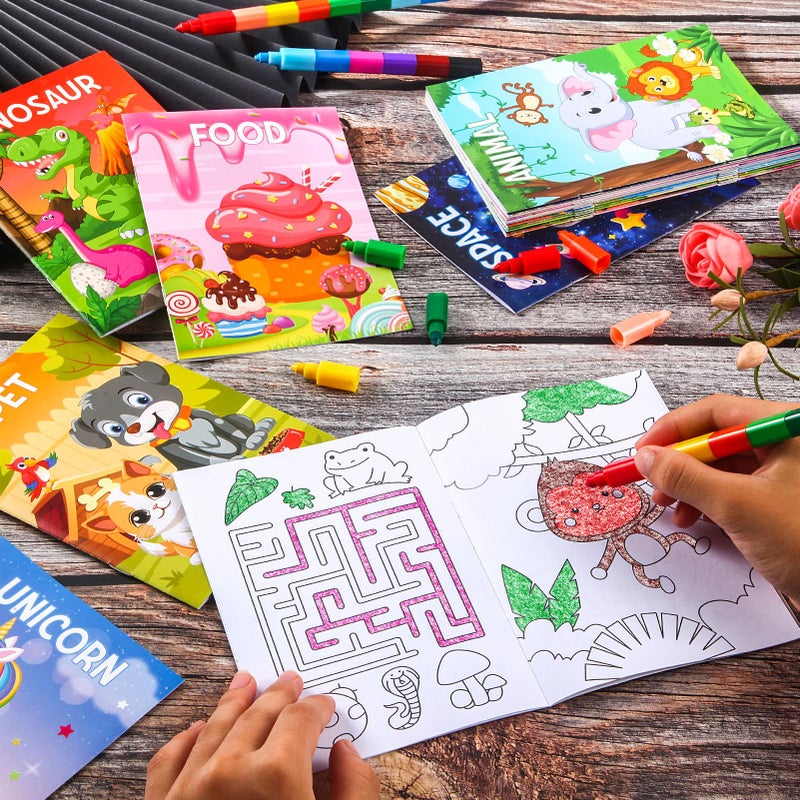 BenLouis Coloring Books Party Favors Bulk Mini Coloring Books for Kids Ages 4-8-12 Small Activity Books For Birthday Party Gifts Goodie Bags Stuffers Classroom Travel Activityï¼ˆ24pcs Classicï¼‰ - Image 3