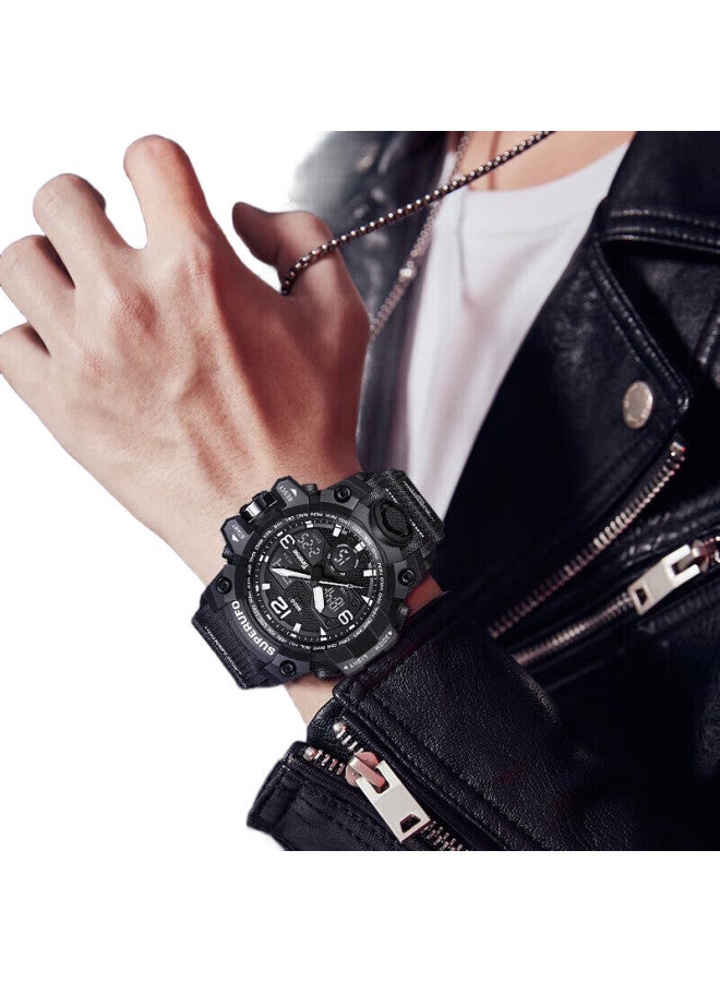 MAX-G ساعة رياضية للرجال، طلاب المدارس المتوسطة والثانوية، المراهقين، ساعة معصم، متعددة الوظائف، مضيئة، عرض مزدوج، ساعة إلكترونية، هدية للرجال - Image 1