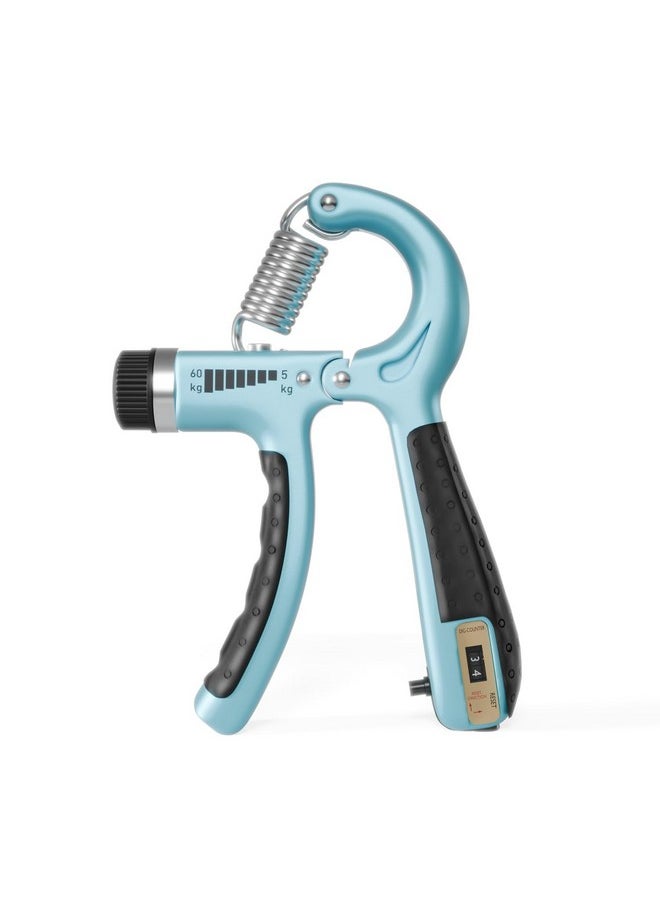 Lifelong - Adjustable Hand Grip Strengthener|Hand Gripper With Counter For Men & Women For Gym Workout|Hand Exercise Equipment To Use In Home For Forearm Exercise (5-60Kg) - Green & Black, Llfahgc01 - Image 1