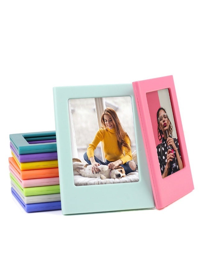 10 Packs Fridge Magnetic Frame for Polaroid 3inch Mini Picture Frames for Fujifilm Instax Mini, Refrigerator Magnet Picture Display Frame For Desk Metal Door Cabinet Decor - Image 1
