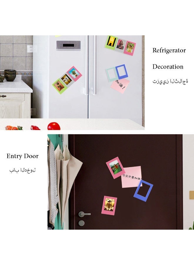 10 Packs Fridge Magnetic Frame for Polaroid 3inch Mini Picture Frames for Fujifilm Instax Mini, Refrigerator Magnet Picture Display Frame For Desk Metal Door Cabinet Decor - Image 5