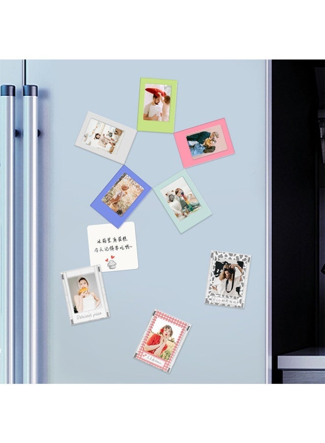 10 Packs Fridge Magnetic Frame for Polaroid 3inch Mini Picture Frames for Fujifilm Instax Mini, Refrigerator Magnet Picture Display Frame For Desk Metal Door Cabinet Decor - Image 2
