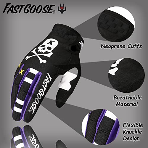 FASTGOOSE Dirt Bike Motocross Gloves Motorbike ATV Off Road Racing Sports Cycling Glove Black Medium - Image 3
