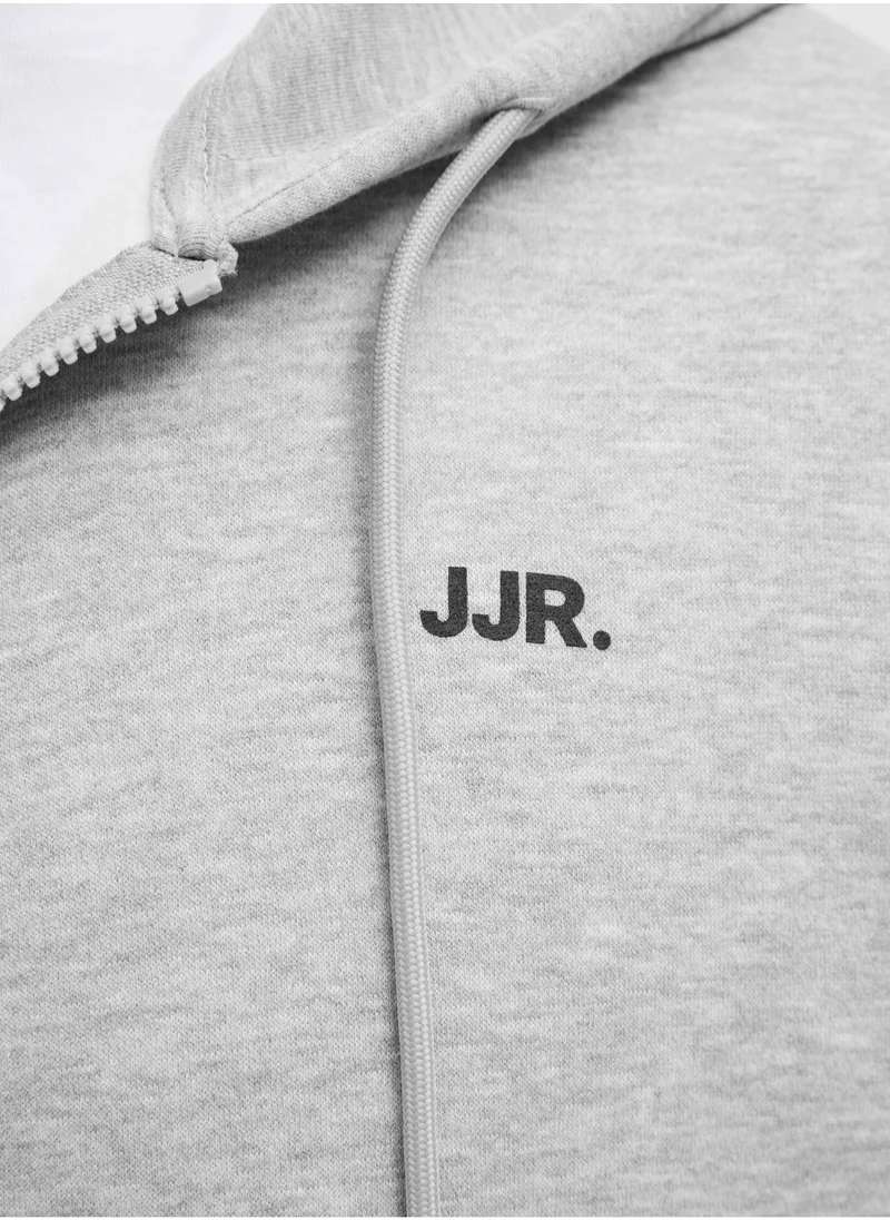 JJ Rebel Jrebrebel Logo Zip Through Hoodie