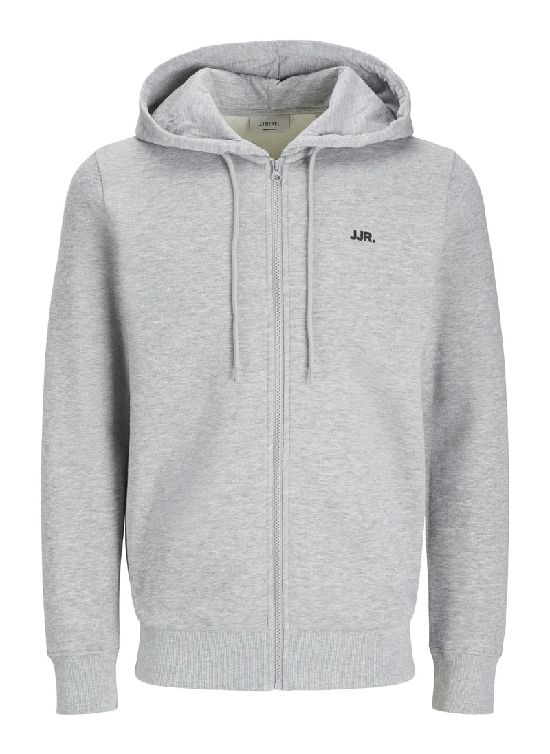JJ Rebel Jrebrebel Logo Zip Through Hoodie