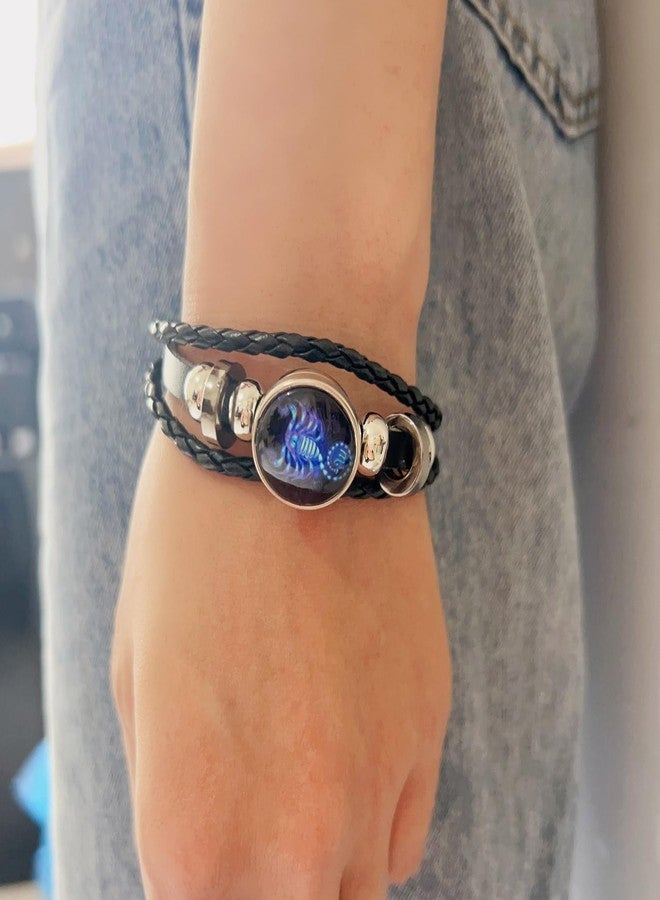 ZMANYIJEW Zodiac Soul Bracelet for Women Handmade Adjustable Twelve Constellations Leather Series Manifestation Bracelet for Women and Men (Scorpius) - Image 4