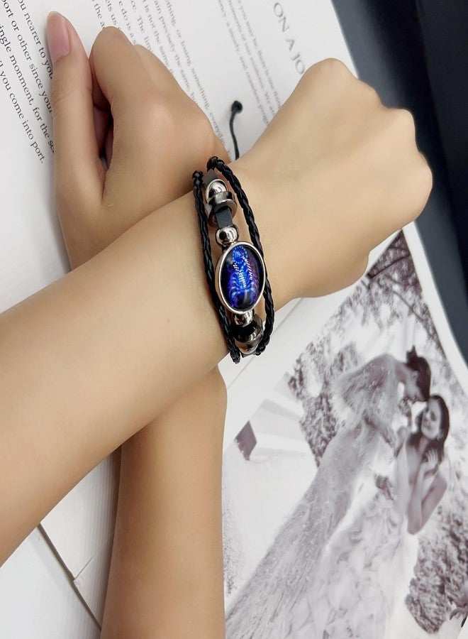 ZMANYIJEW Zodiac Soul Bracelet for Women Handmade Adjustable Twelve Constellations Leather Series Manifestation Bracelet for Women and Men (Scorpius) - Image 3