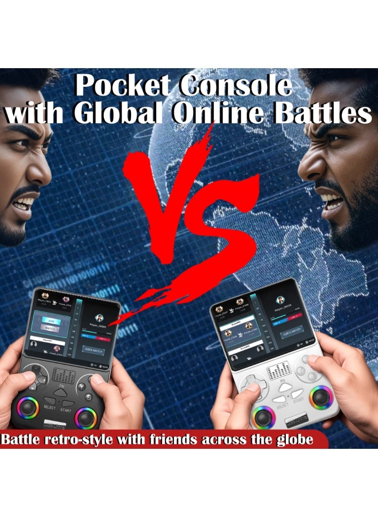 بلو فاير جهاز ألعاب J36 Ultra المحمول | شاشة IPS عالية الدقة 3.5 بوصة، أكثر من 20,000 لعبة كلاسيكية، يدعم 20+ محاكي (PSP / PS1 / N64 / NDS)، اتصال WiFi بسرعة 5G وبلوتوث للعب أونلاين متعدد اللاعبين، بطارية 3000 مللي أمبير، معالج ثماني النواة | تجربة ألعاب شبكية عالمية للأطفال والكبار - Image 3