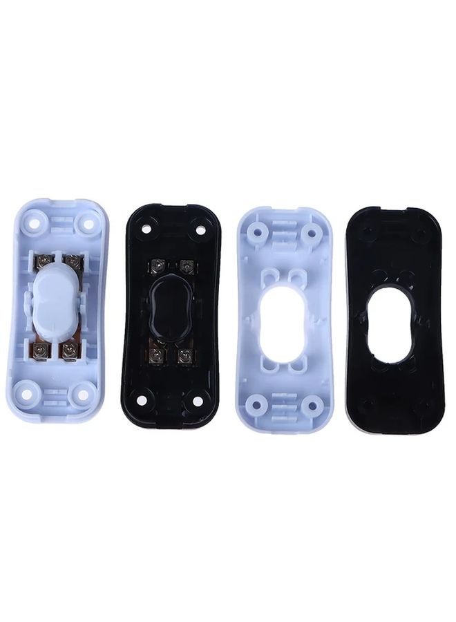 مصباح LED بجانب السرير بفتاح سلك مزدوج القطع أسود مع تحكم زر في المنتصف - Image 5