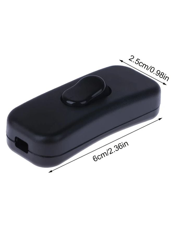 مصباح LED بجانب السرير بفتاح سلك مزدوج القطع أسود مع تحكم زر في المنتصف - Image 3