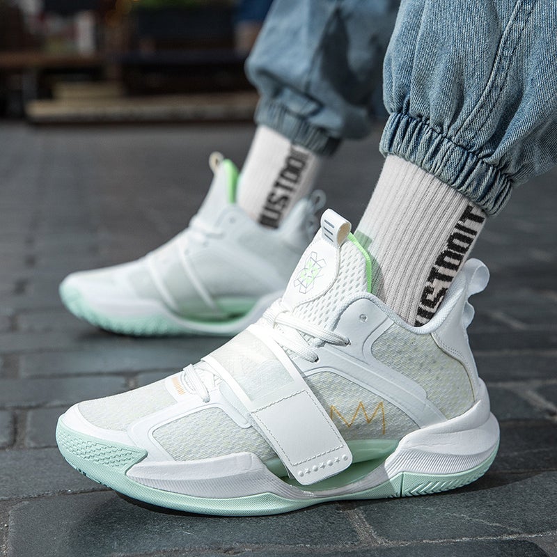 Water Flower 4 Generation Basketball Shoes Men'S 5 Wear-Resistant 2024 Student Children Boys' Actual Combat Sneakers Friction Sound - Image 1
