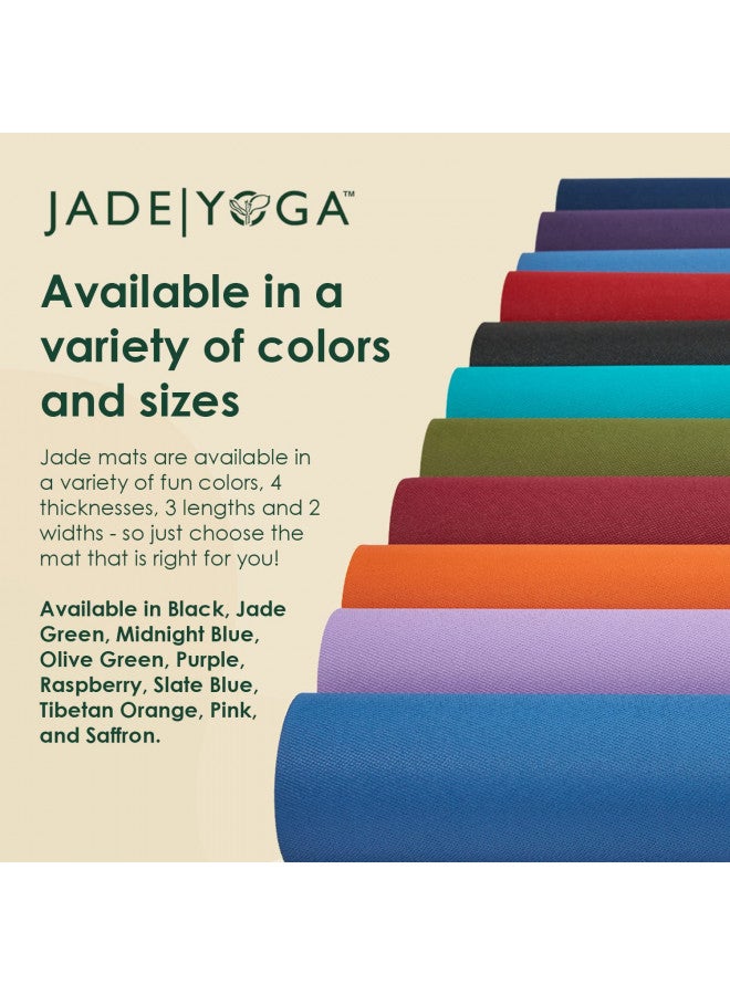 JadeYoga حصيرة يوجا هارموني من جاد يوجا - حصيرة رياضية سميكة ومتينة، حصيرة يوجا مطاطية طبيعية غير قابلة للانزلاق - حصيرة تمارين منزلية وتمديد، حصيرة تمارين - يوجا، بيلاتس وتأمل للنساء والرجال (أسود، 74'') - Image 5