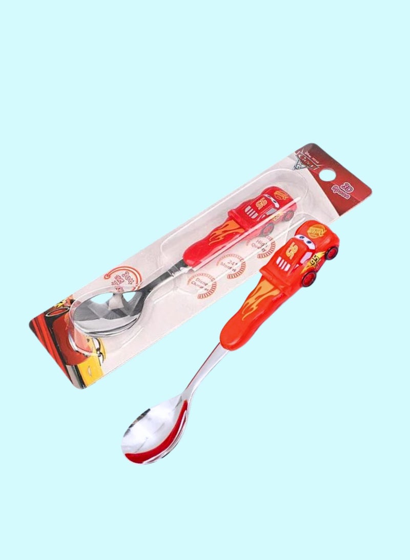 Disney Kids Spoon Stainless Steel Utensil with Assorted Cartoon Character (Queen Lightning))  - Image 1