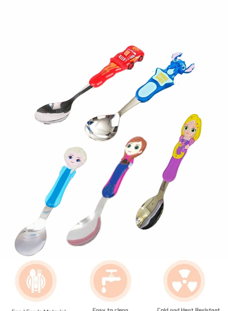 Disney Kids Spoon Stainless Steel Utensil with Assorted Cartoon Character (Queen Lightning))  - Image 3