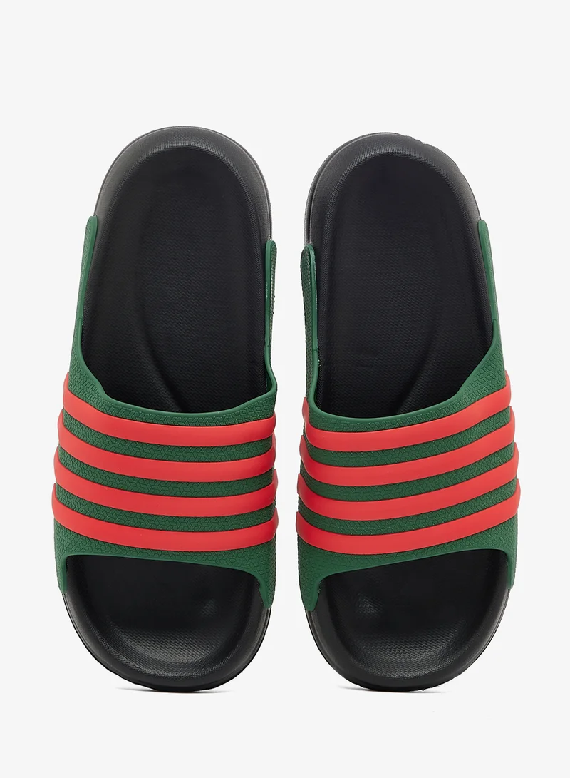 Seventy Five  Casual Stripes Detail Slides for Men | Best Price UAE