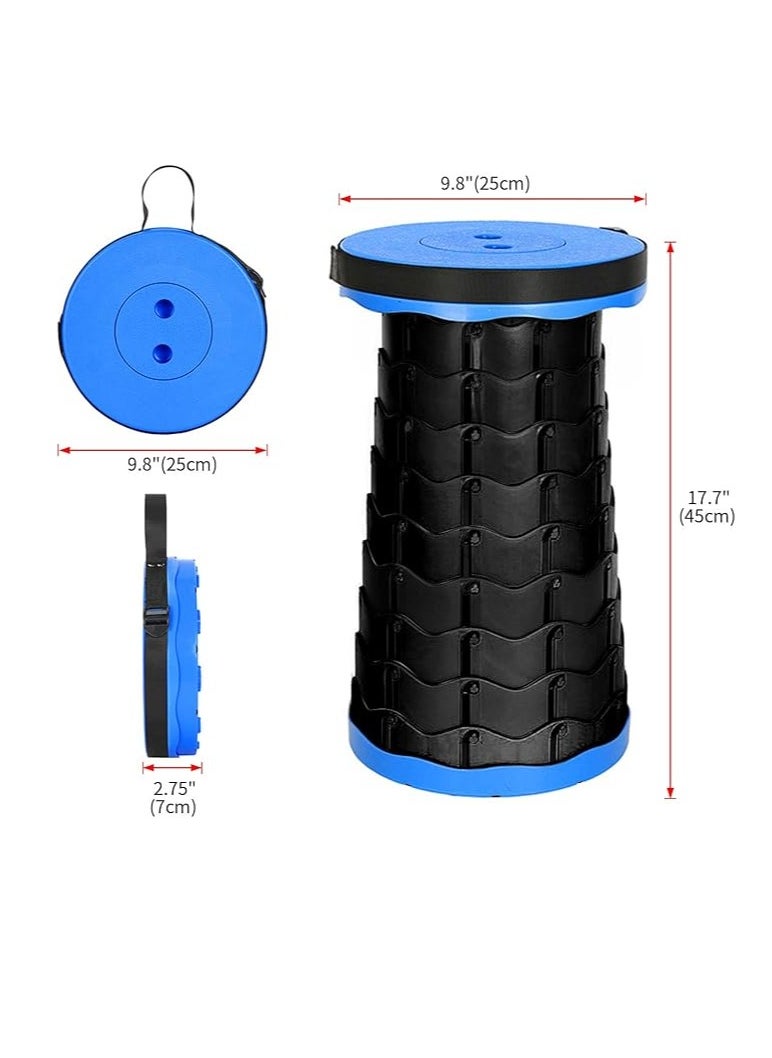 Generic - Upgraded Foldable Telescopic Stool, Portable, Lightweight Yet Stable, with Load Capacity 180kg, Folding Stool, Retractable Stool for Camping, Hiking - Image 1