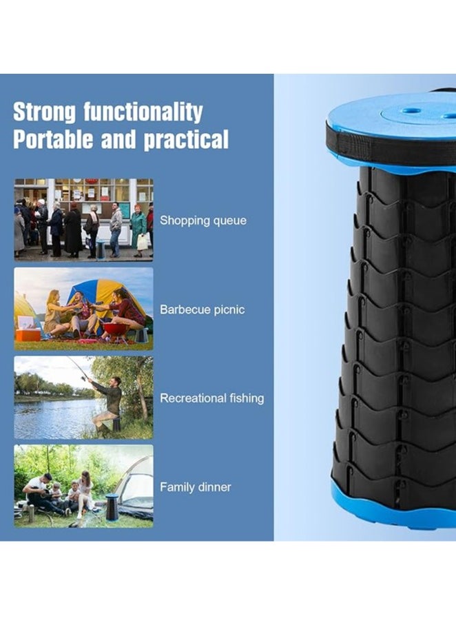 Generic - Upgraded Foldable Telescopic Stool, Portable, Lightweight Yet Stable, with Load Capacity 180kg, Folding Stool, Retractable Stool for Camping, Hiking - Image 1