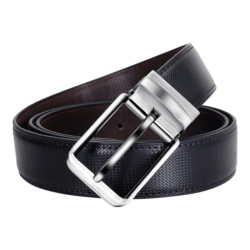 CREATURE Pu-Leather Formal/Casual Reversible Belt For Men/Boys (Color-Black/Brown||BL-02) - Image 2