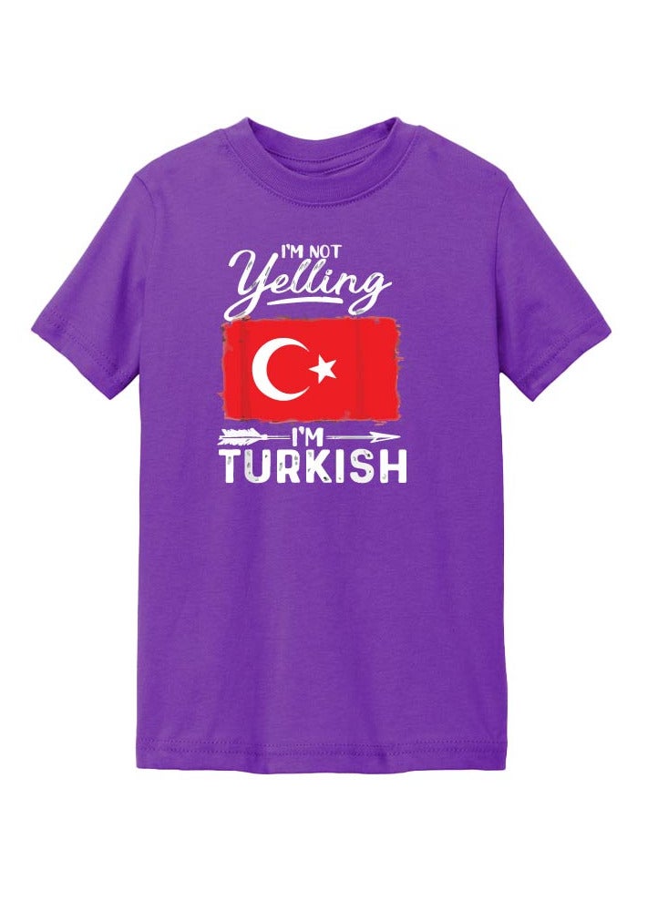 Turkey Kids Girls T-Shirt - Round Neck Short Sleeve Cotton T-Shirt - Celebrate Turkey with Your Little Explorer - Fun Turkish Design - Image 4