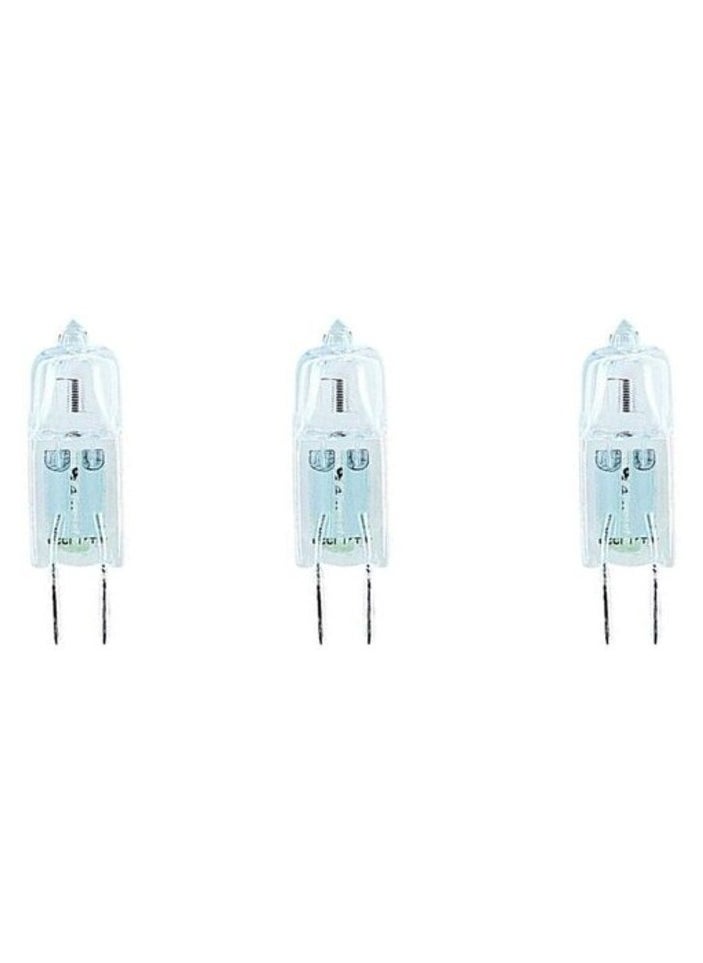 Osram Osram Home Decorative High Quality and Durable Clear HALOGEN Light Bulb 64441-50W 12V GY6.35 (Pack of 3) - White 