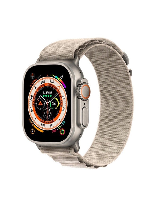 Generic - Apple Watch Alpine Loop Band 49mm/45mm/44mm Nylon Woven Sport Strap Compatible with iWatch Series 8/Ultra/7/SE/6/5/4/3/2/1 White - Image 1