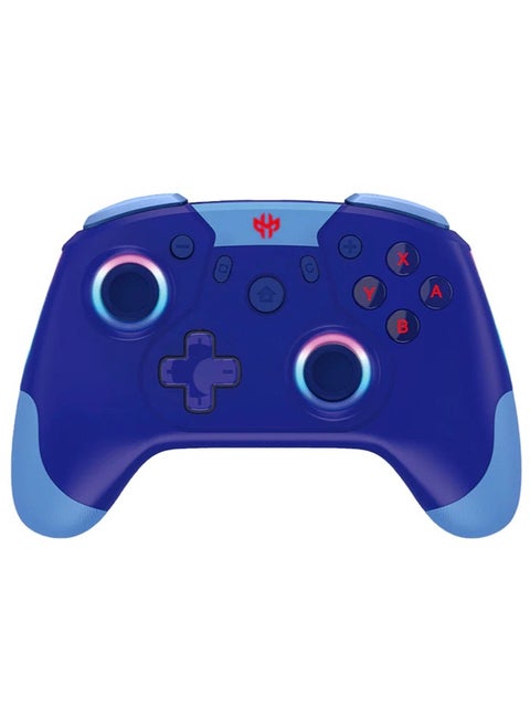 GXM Alpha E-Sport 4in1 Wireless Pro Controller, Blue For Nintendo Switch/Android/IOS/PC with RGB Light Bluetooth/Wireless/USB.