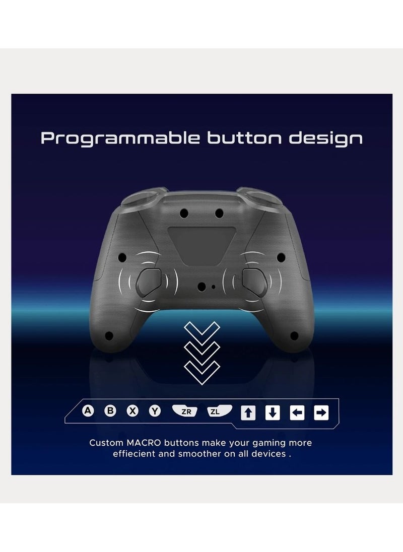 Generic - GXM Alpha E-Sport 4in1 Wireless Pro Controller, Blue For Nintendo Switch/Android/IOS/PC with RGB Light Bluetooth/Wireless/USB. - Image 1