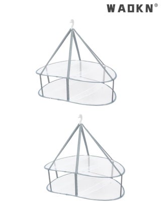 2 Pcs Folding Hanging Dryer for Sweater, Delicates, Swimsuit, T-Shirt - Windproof Design of 2-Tier Mesh Drying Surface with Fixing Band - Sturdy - pzsku/ZA93BB667A28A0079BBB6Z/45/_/1727173236/0445f5d6-d44c-4c38-97af-98e689e7e35b
