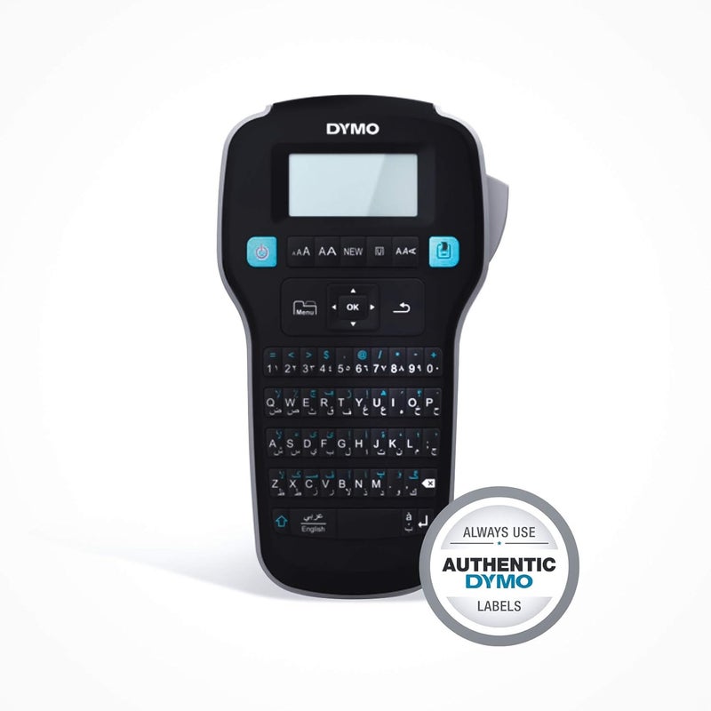 Dymo Lm160 D1 Labelmanager Label Maker With English & Arabic Keyboard Package Included 12Mmx3Mtr Tape, Black, 2097037 - Image 3