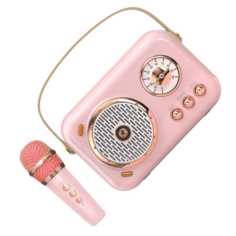 Portable Speaker Microphone Set Compact Singing Mic with Rich Sound for Home Karaoke Outdoor Parties - Image 2